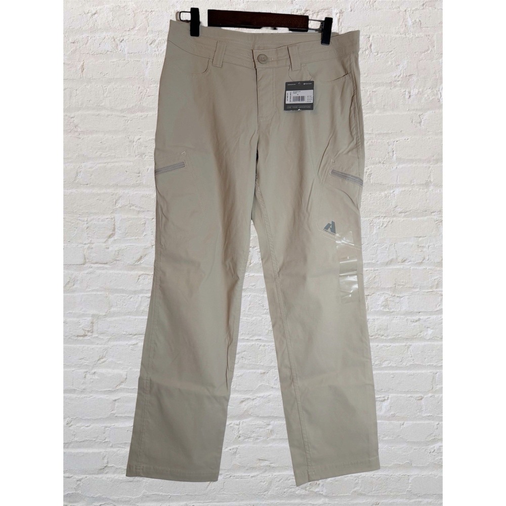 Eddie Bauer Guide Pro Pants Womens 4 Petite 4P Beige First Ascent Hiking UPF NEW